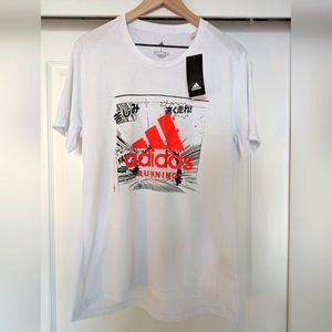 Adidas men running t-shirts with Japanese logo